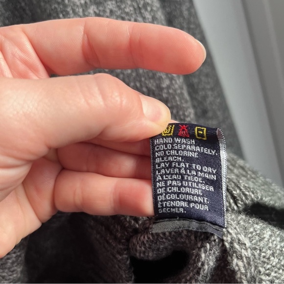 NWOT Rumors sweater crewneck Women Medium gray white knit fair isle Nordic pull - Picture 5 of 7